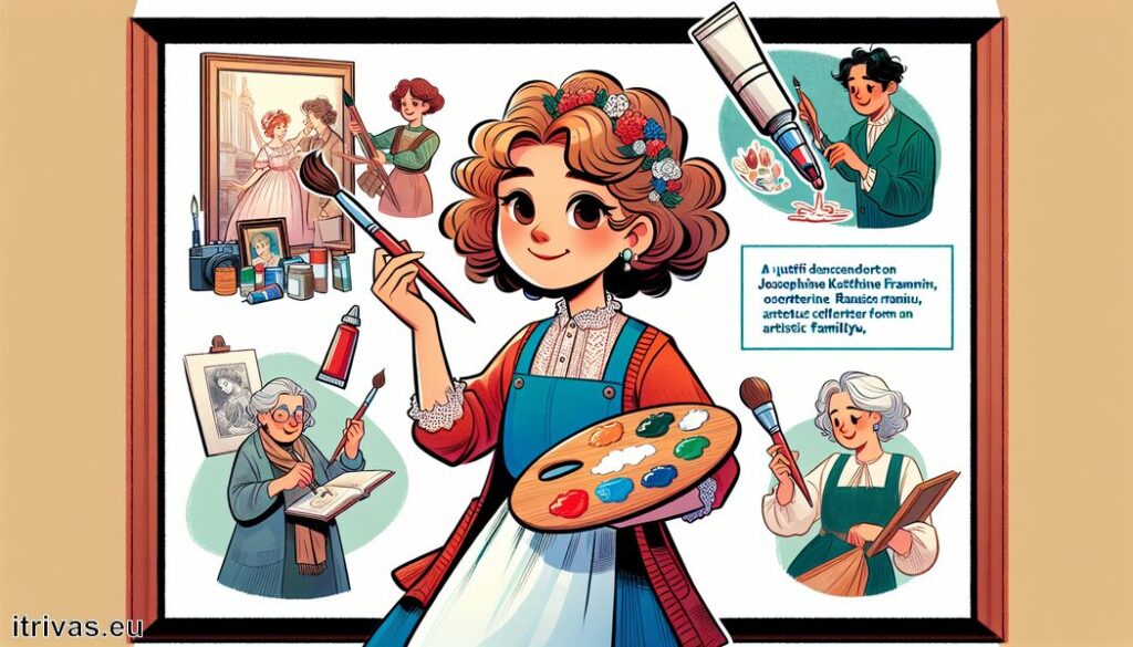 Überblick über Josephine Katherine Françoise Raimond, die junge Künstlerfamiliennachkomme